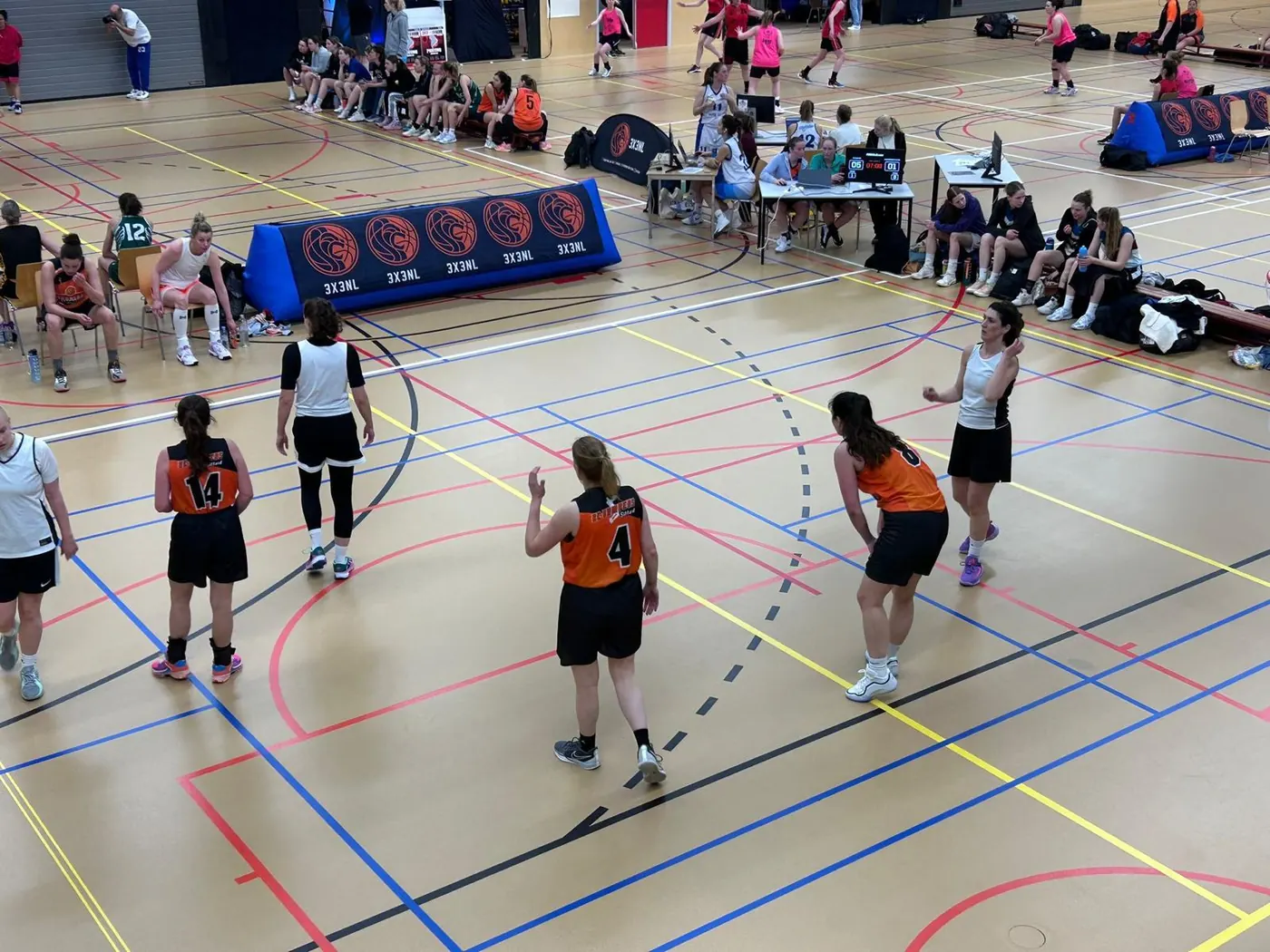 Speelsters van het damesteam 3x3 van BC Bumpers